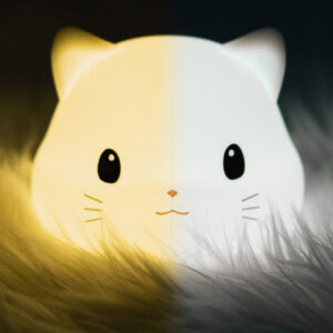 چراغ خواب فانتزی رومیزی قابل شارژ Silica gel night light cute cat